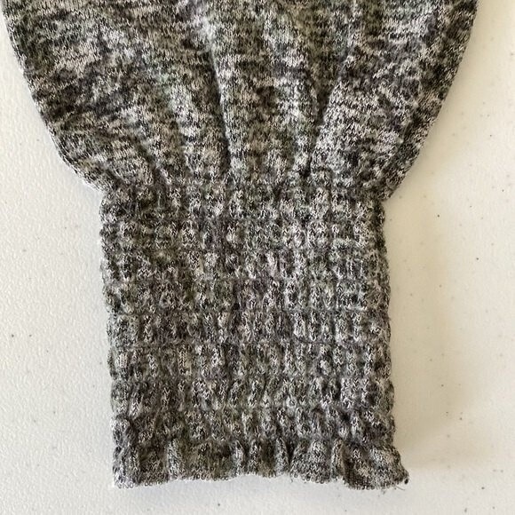 Lucky Brand Long Puffed Sleeve Knit Sweater Top Crew Neck Viscose Soft Comfy - Picture 8 of 15